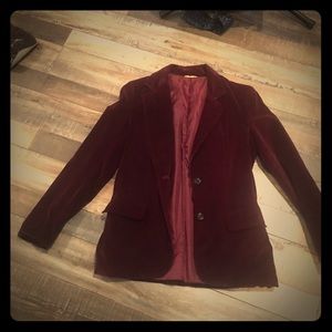 Wine colored velvet blazer s/m